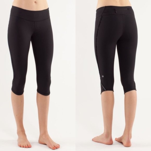 lululemon athletica Pants - Lululemon Run: Fast and Free Ruffle Crop